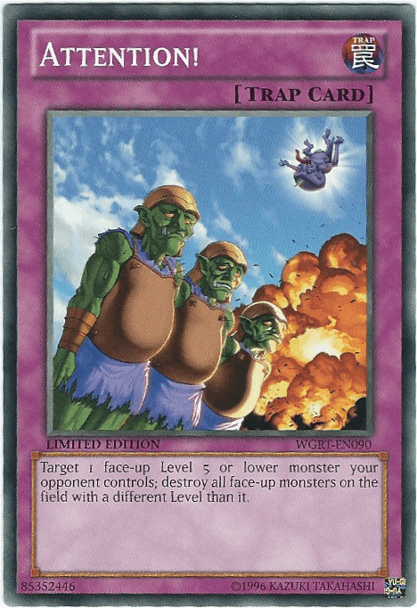 Battle Pack 2: War of the Giants Reinforcements, Common, Limited, Normal Trap, Trap Attention! [WGRT-EN090] Common - Trading Card World