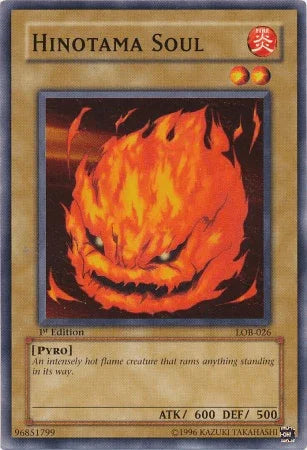 1st Edition, Common, Fire, Normal Monster, Pyro, The Legend of Blue Eyes White Dragon, Unlimited Hinotama Soul [LOB-026] Common - Trading Card World