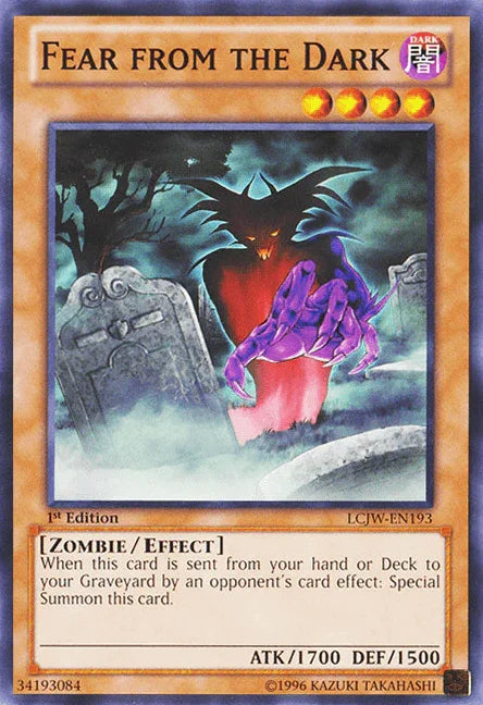 1st Edition, Common, Dark, Effect Monster, Legendary Collection 4: Joey's World, Zombie Fear from the Dark [LCJW-EN193] Common - Trading Card World