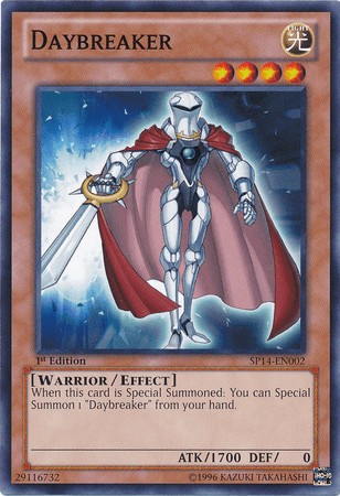 1st Edition, Common, Effect Monster, Light, Star Pack 2014, Warrior Daybreaker [SP14-EN002] Common - Trading Card World
