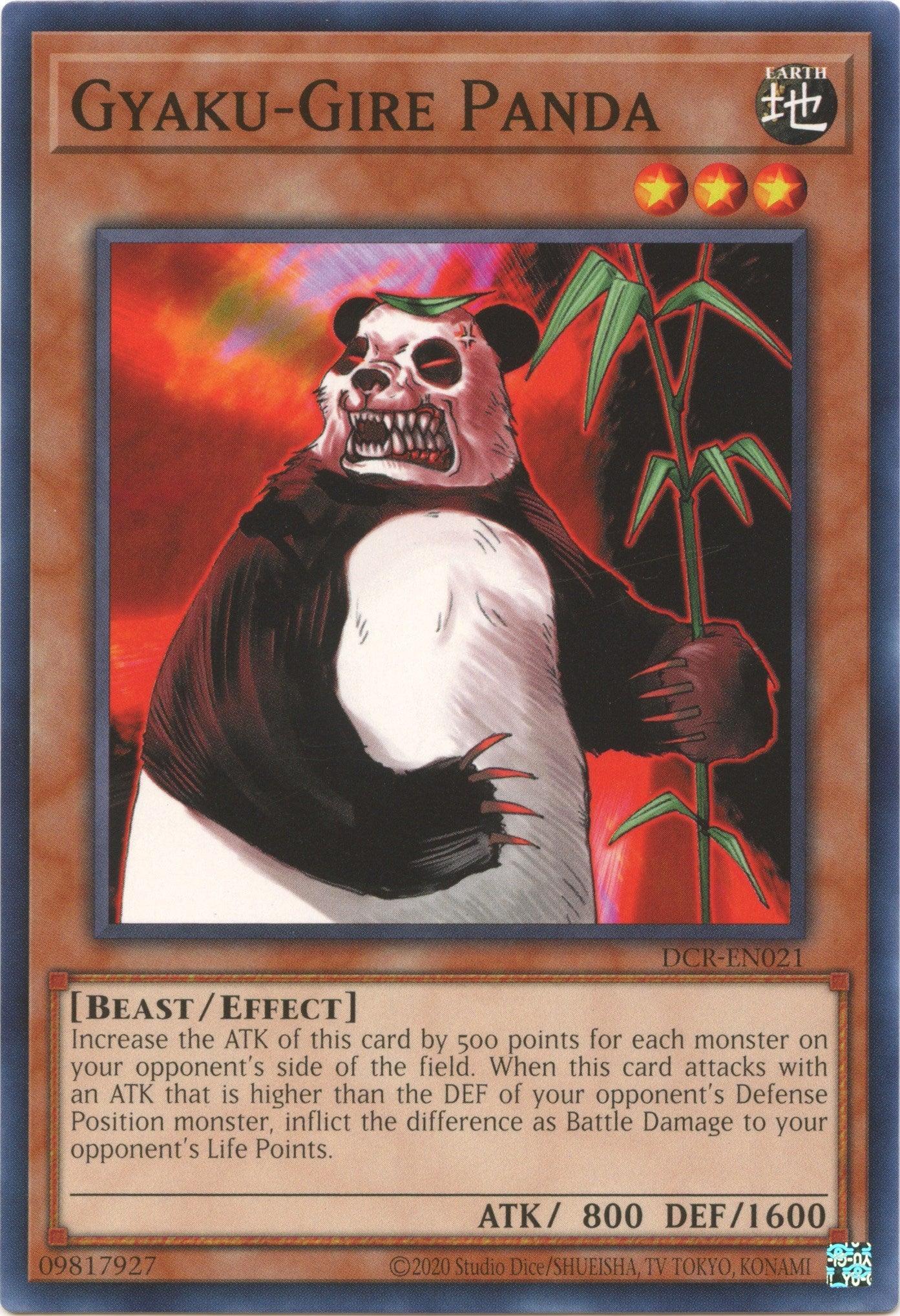 Beast, Common, Dark Crisis (25th Anniversary Edition), Earth, Effect Monster, Unlimited Gyaku-Gire Panda (25th Anniversary) [DCR-EN021] Common - Trading Card World