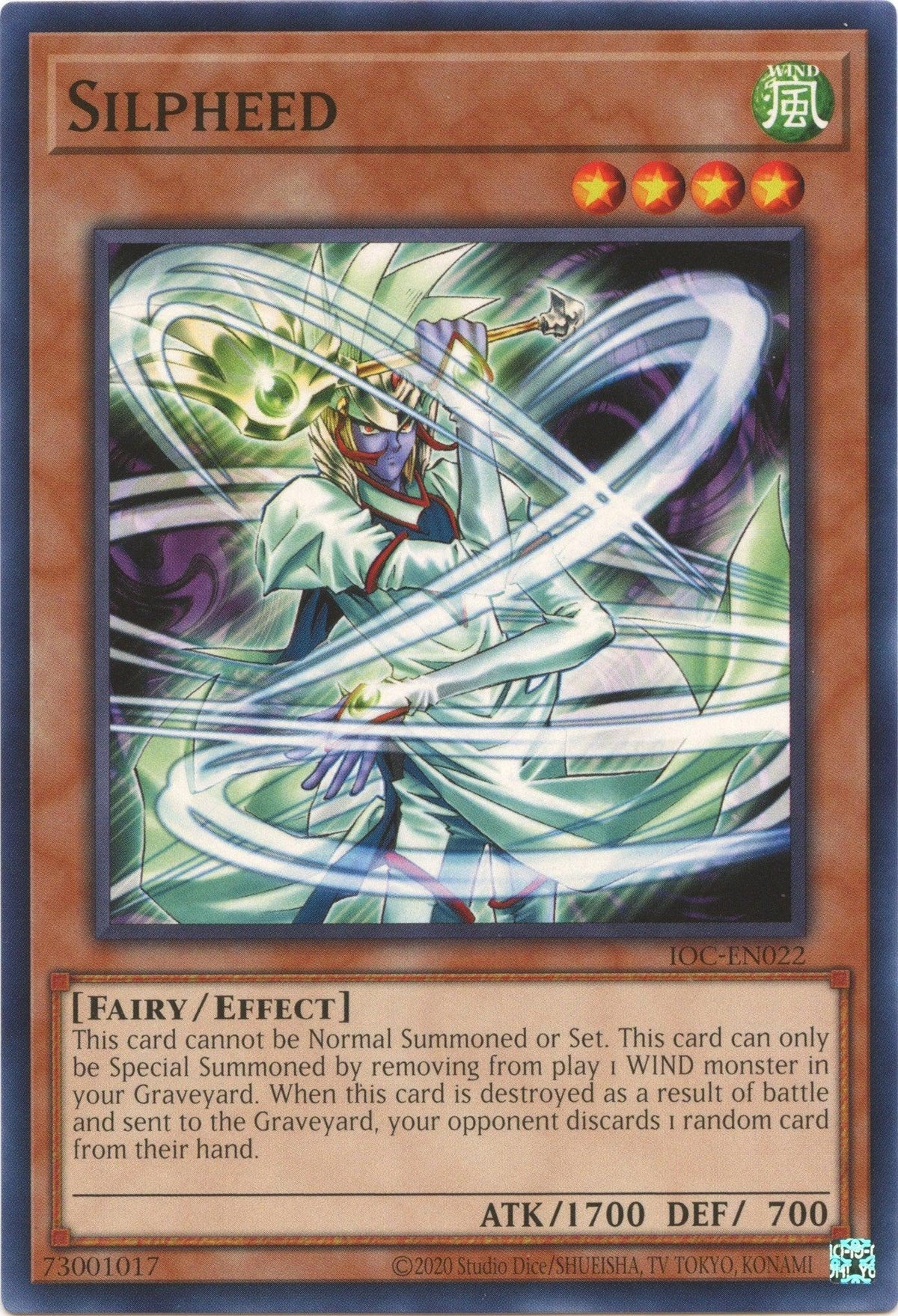 Common, Effect Monster, Fairy, Invasion of Chaos (25th Anniversary Edition), Unlimited, Wind Silpheed (25th Anniversary) [IOC-EN022] Common - Trading Card World