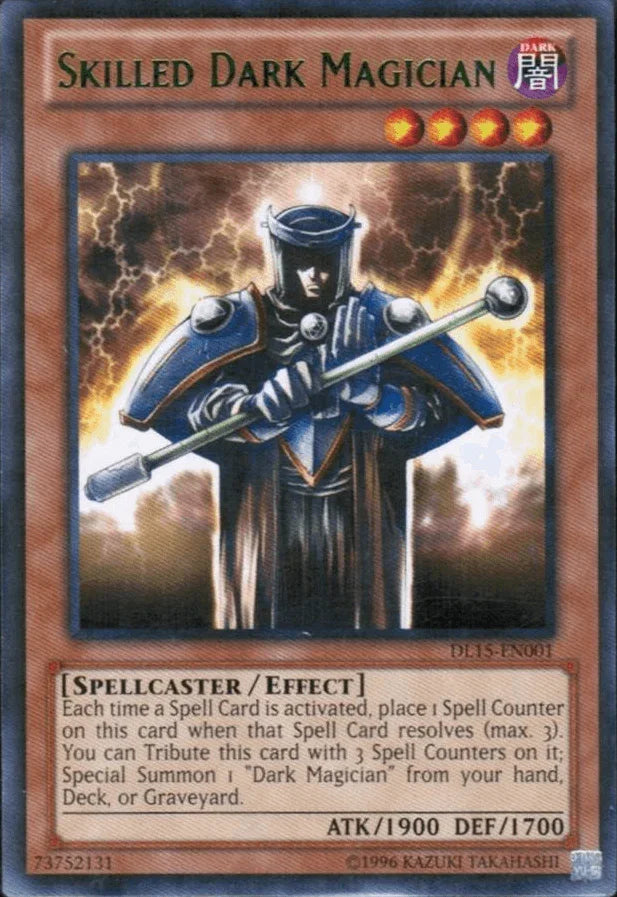 Dark, Duelist League Promo, Effect Monster, Rare, Spellcaster, Unlimited Skilled Dark Magician (Green) [DL15-EN001] Rare - Trading Card World