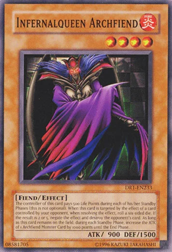 Common, Dark Revelation Volume 1, Effect Monster, Fiend, Fire, Unlimited Infernalqueen Archfiend [DR1-EN233] Common - Trading Card World