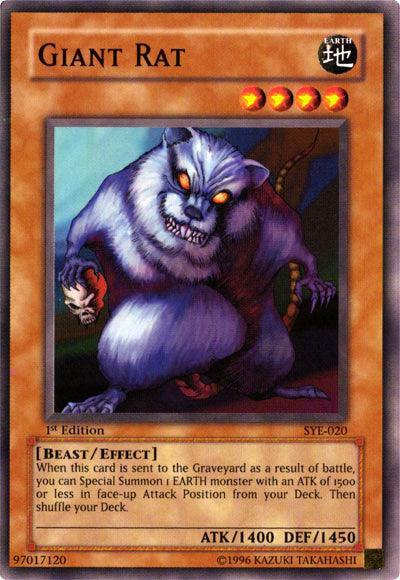 1st Edition, Beast, Common, Earth, Effect Monster, Starter Deck: Yugi Evolution, Unlimited Giant Rat [SYE-020] Common - Trading Card World