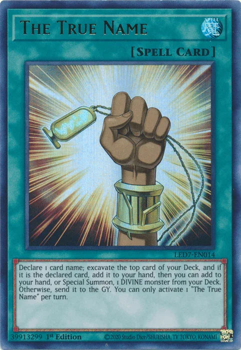 1st Edition, Legendary Duelists: Rage of Ra, Normal Spell, Spell, Ultra Rare, Unlimited The True Name [LED7-EN014] Ultra Rare - Trading Card World