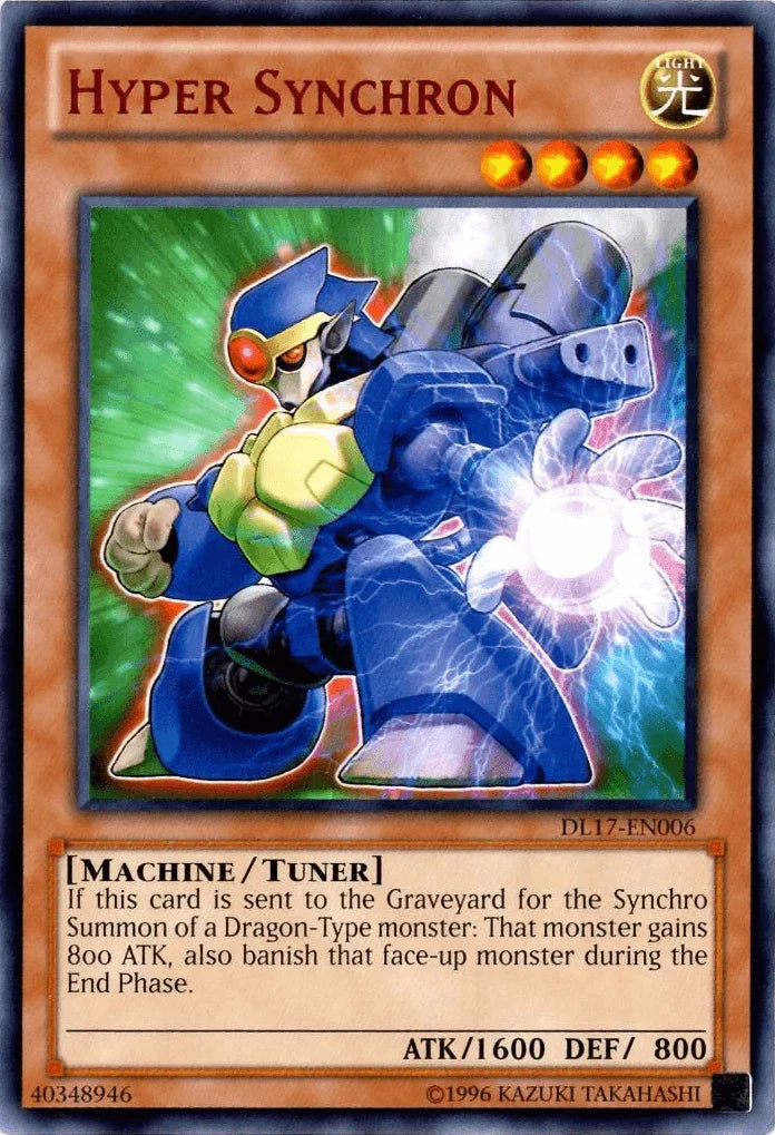 Duelist League Promo, Light, Machine, Rare, Tuner Monster, Unlimited Hyper Synchron (Red) [DL17-EN006] Rare - Trading Card World