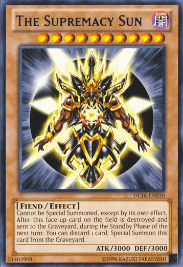 Dark, Duelist League Promo, Effect Monster, Fiend, Rare, Unlimited The Supremacy Sun (Blue) [DL16-EN010] Rare - Trading Card World