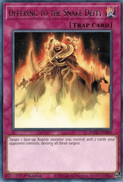 1st Edition, Ancient Guardians, Normal Trap, Rare, Trap Offering to the Snake Deity (Rare) [ANGU-EN060] Rare - Trading Card World