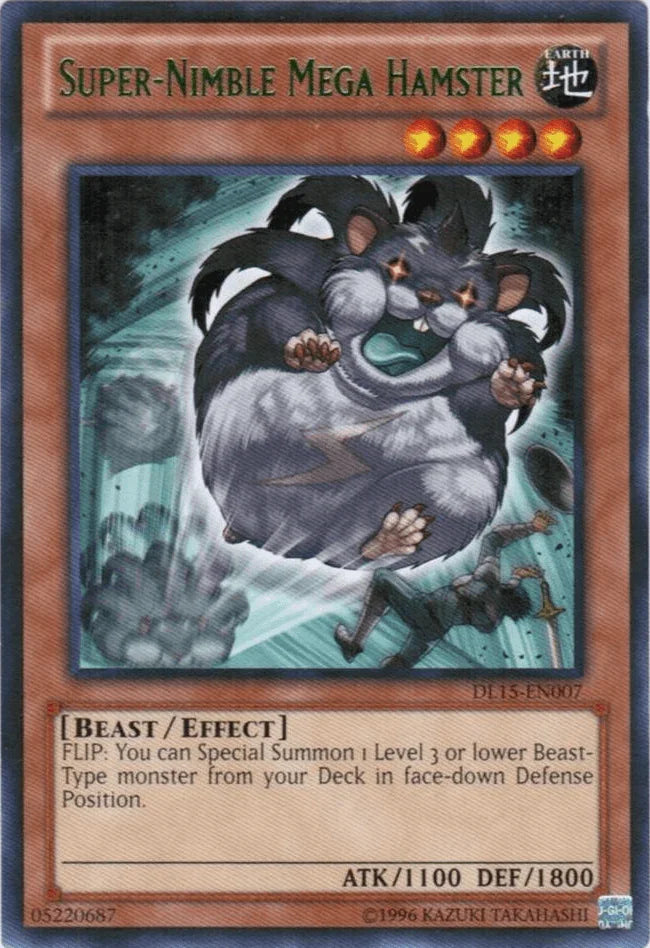 Beast, Duelist League Promo, Earth, Effect Monster, Rare, Unlimited Super-Nimble Mega Hamster (Green) [DL15-EN007] Rare - Trading Card World