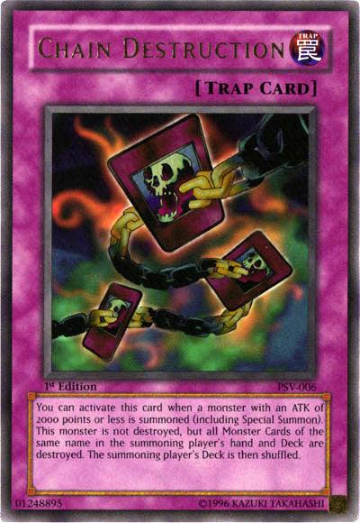 1st Edition, Normal Trap, Pharaoh's Servant, Trap, Ultra Rare, Unlimited Chain Destruction [PSV-006] Ultra Rare - Trading Card World