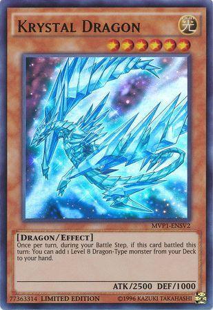 Dragon, Effect Monster, Light, Limited, The Dark Side of Dimensions Movie Pack: Secret Edition, Ultra Rare Krystal Dragon [MVP1-ENSV2] Ultra Rare - Trading Card World