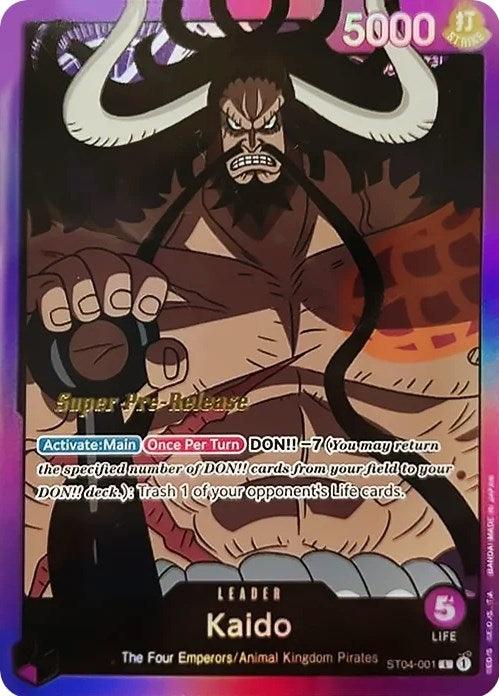 Animal Kingdom Pirates, Leader, Super Pre-Release Starter Deck, Super Pre-Release Starter Deck: Animal Kingdom Pirates, The Four Emperors Kaido [Super Pre-Release Starter Deck: Animal Kingdom Pirates] - Trading Card World