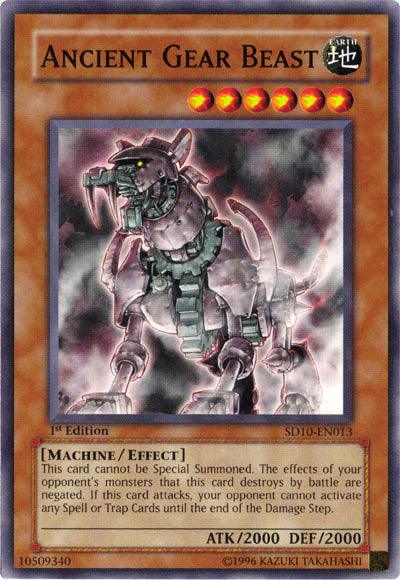1st Edition, Common, Earth, Effect Monster, Machine, Structure Deck: Machine Re-Volt, Unlimited Ancient Gear Beast [SD10-EN013] Common - Trading Card World
