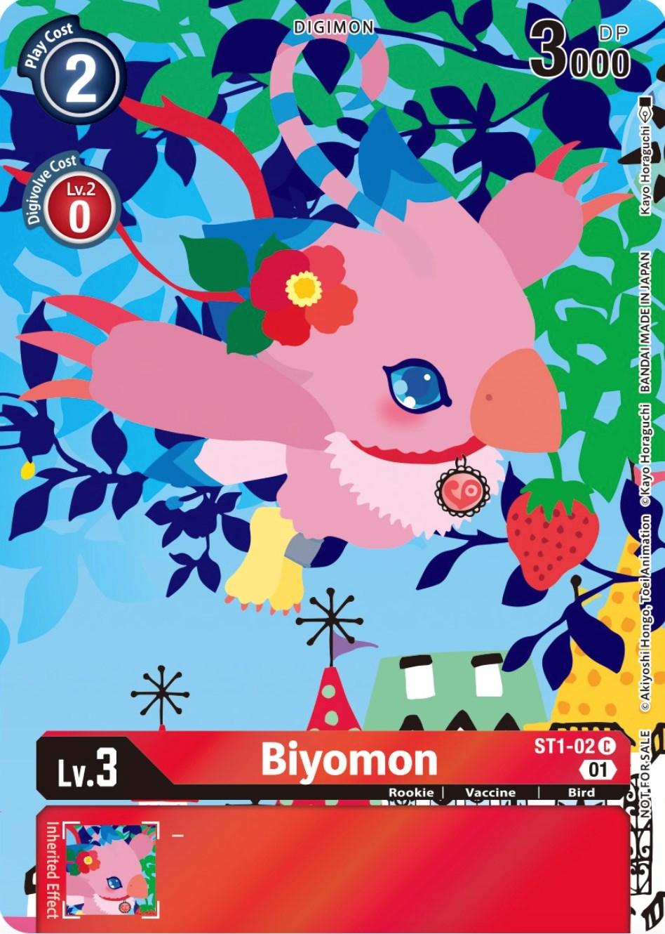 Bird, Common, Digimon, Red, Rookie, ST1-02, Starter Deck: Gaia Red Promos, Vaccine Biyomon [ST1-02] (Tamer's Card Set 2 Floral Fun) [Starter Deck: Gaia Red Promos] - Trading Card World
