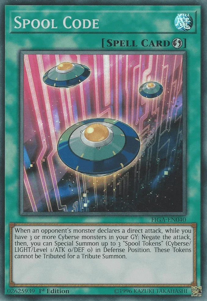 1st Edition, Fists of the Gadgets, Quick Play Spell, Spell, Super Rare Spool Code [FIGA-EN040] Super Rare - Trading Card World