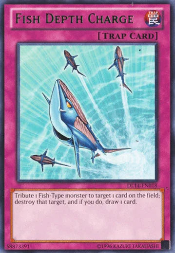 Duelist League Promo, Normal Trap, Rare, Trap, Unlimited Fish Depth Charge (Green) [DL14-EN018] Rare - Trading Card World