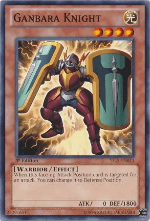 1st Edition, Common, Effect Monster, Light, Super Starter: V for Victory, Warrior Ganbara Knight [YS13-EN013] Common - Trading Card World