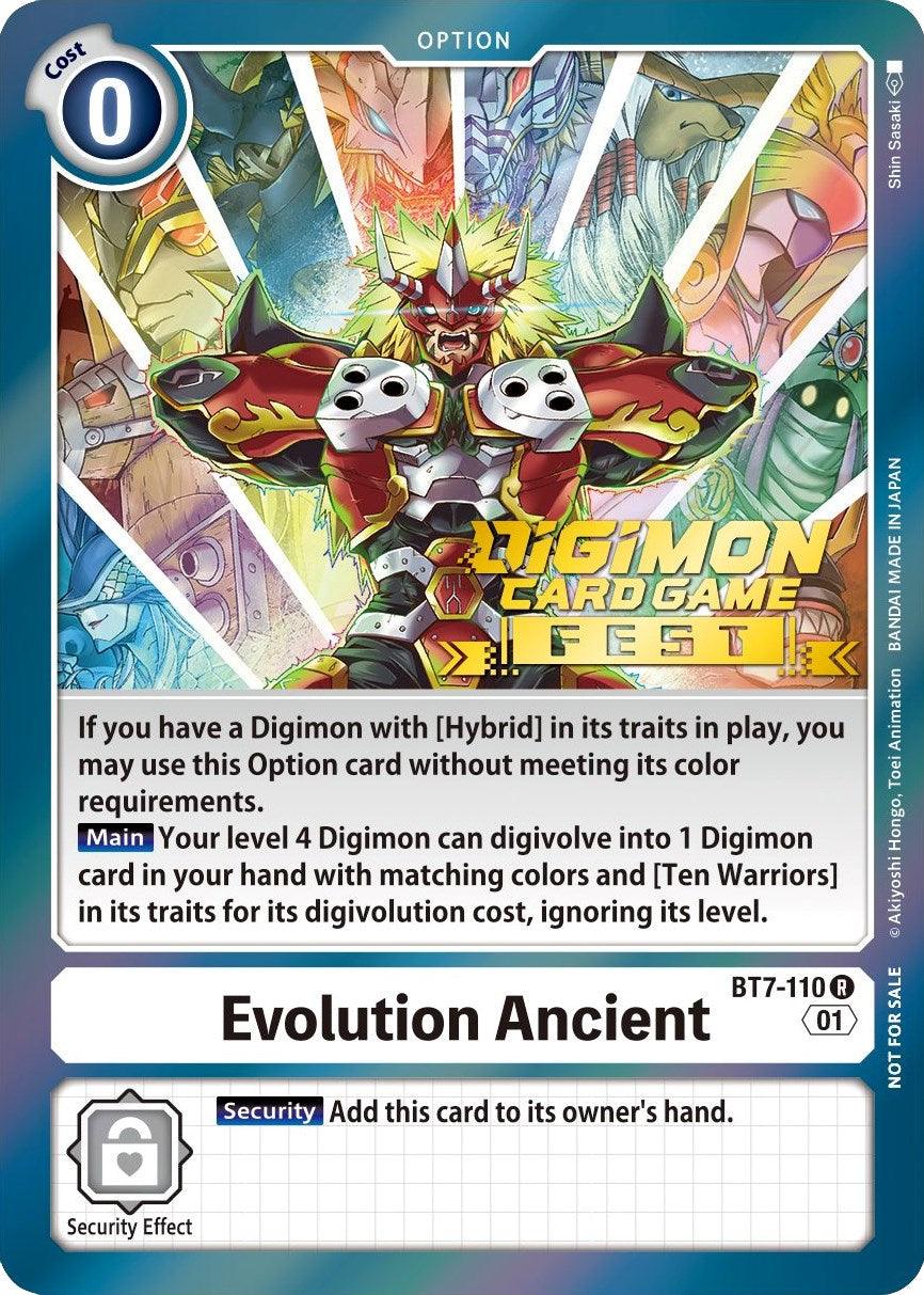 BT7-110, Next Adventure Promos, Option, Promo, White Evolution Ancient [BT7-110] (Digimon Card Game Fest 2022) [Next Adventure Promos] - Trading Card World