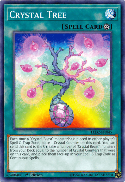 1st Edition, Common, Continuous Spell, Legendary Duelists: Ancient Millennium, Spell Crystal Tree [LED2-EN045] Common - Trading Card World