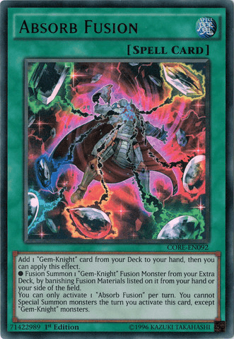 1st Edition, Clash of Rebellions, Normal Spell, Spell, Ultra Rare, Unlimited Absorb Fusion [CORE-EN092] Ultra Rare - Trading Card World