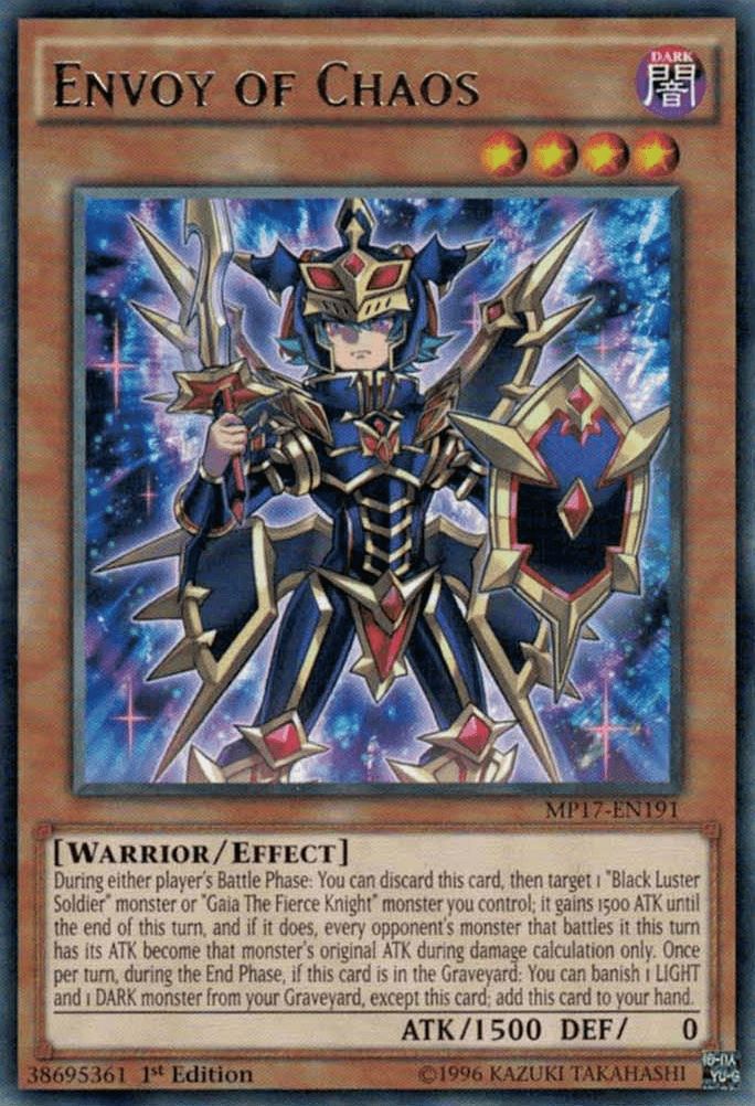 1st Edition, 2017 Mega-Tins Mega Pack, Dark, Effect Monster, Rare, Warrior Envoy of Chaos [MP17-EN191] Rare - Trading Card World