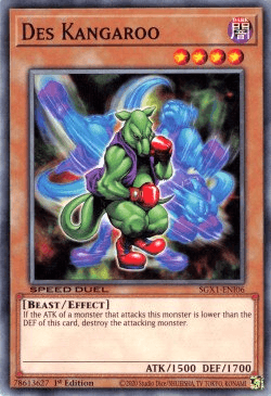1st Edition, Beast, Common, Dark, Effect Monster, Speed Duel GX: Duel Academy Box Des Kangaroo [SGX1-ENI06] Common - Trading Card World