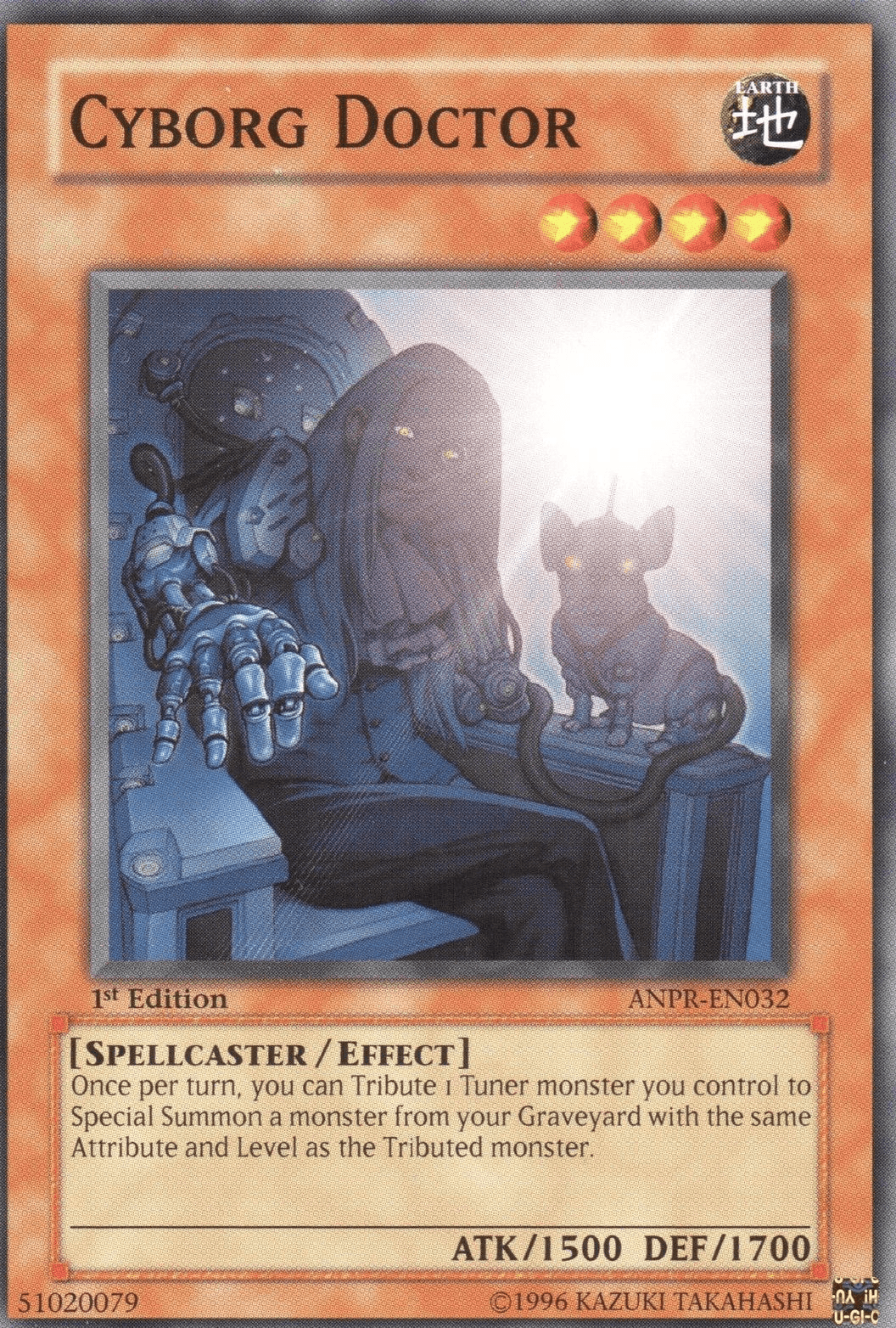 1st Edition, Ancient Prophecy, Common, Earth, Effect Monster, Spellcaster, Unlimited Cyborg Doctor [ANPR-EN032] Common - Trading Card World