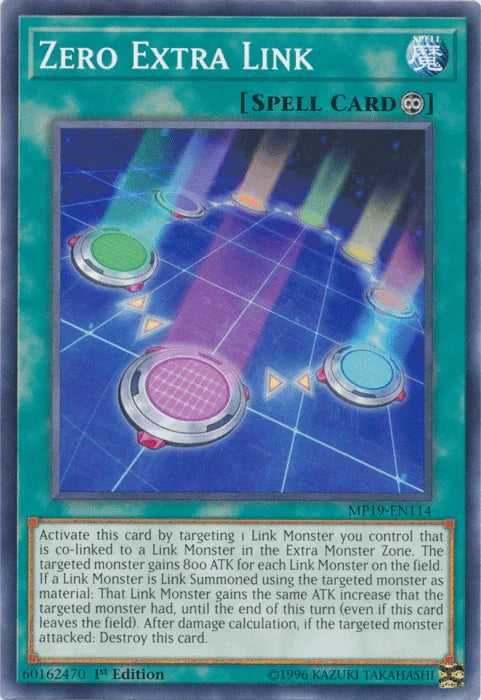 1st Edition, 2019 Gold Sarcophagus Tin Mega Pack, Common, Continuous Spell, Spell, Unlimited Zero Extra Link [MP19-EN114] Common - Trading Card World