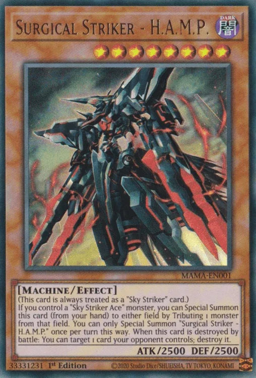 1st Edition, Dark, Effect Monster, Machine, Magnificent Mavens, Ultra Rare Surgical Striker - H.A.M.P. [MAMA-EN001] Ultra Rare - Trading Card World