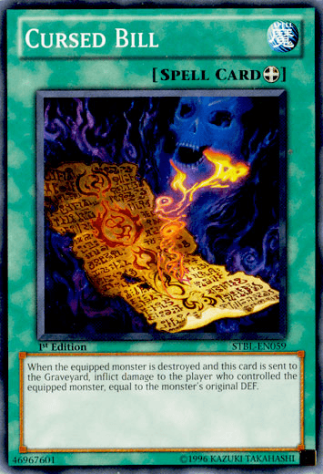 1st Edition, Common, Equip Spell, Spell, Starstrike Blast, Unlimited Cursed Bill [STBL-EN059] Common - Trading Card World