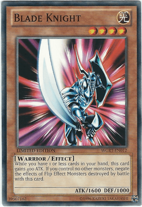 Battle Pack 2: War of the Giants Reinforcements, Common, Effect Monster, Light, Limited Blade Knight [WGRT-EN012] Common - Trading Card World