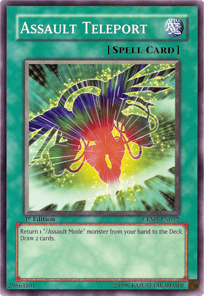 1st Edition, Common, Crimson Crisis, Normal Spell, Spell, Unlimited Assault Teleport [CRMS-EN052] Common - Trading Card World