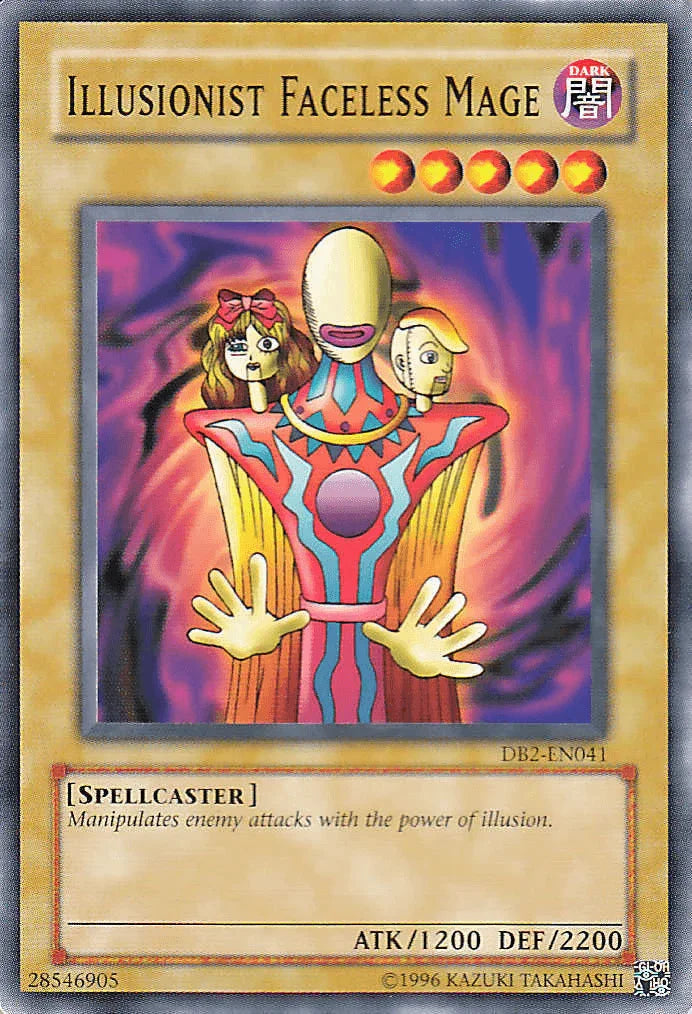 Common, Dark, Dark Beginning 2, Normal Monster, Spellcaster, Unlimited Illusionist Faceless Mage [DB2-EN041] Common - Trading Card World