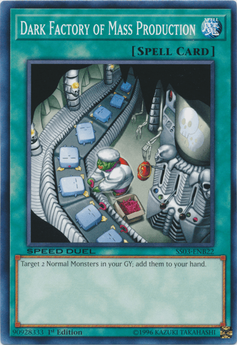 1st Edition, Common, Normal Spell, Speed Duel: Ultimate Predators, Spell Dark Factory of Mass Production [SS03-ENB22] Common - Trading Card World