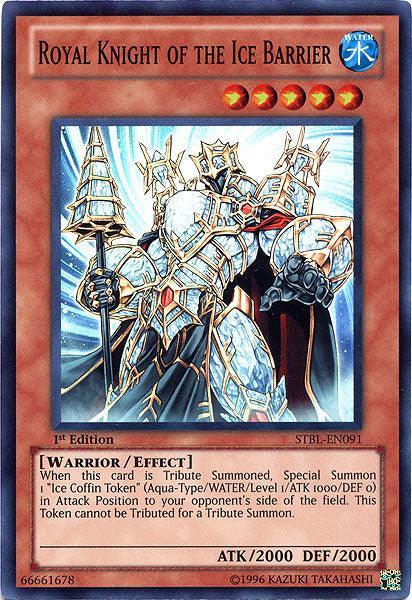 1st Edition, Effect Monster, Starstrike Blast, Super Rare, Unlimited, Warrior, Water Royal Knight of the Ice Barrier [STBL-EN091] Super Rare - Trading Card World