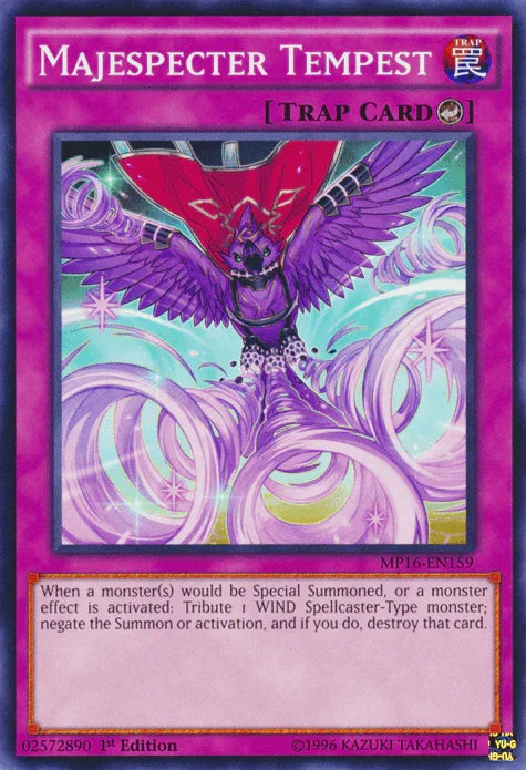 1st Edition, 2016 Mega-Tins Mega Pack, Common, Counter Trap, Trap, Unlimited Majespecter Tempest [MP16-EN159] Common - Trading Card World