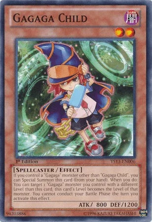 1st Edition, Common, Dark, Effect Monster, Spellcaster, Super Starter: V for Victory Gagaga Child [YS13-EN006] Common - Trading Card World
