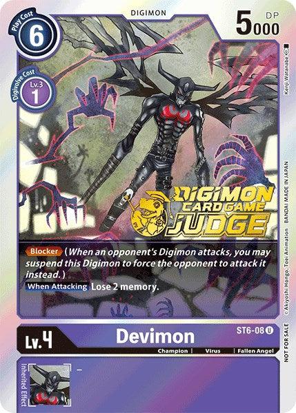Champion, Digimon, Fallen Angel, Promo, Purple, ST6-08, Starter Deck: Venomous Violet, Virus Devimon [ST6-08] (Judge Pack 1) [Starter Deck: Venomous Violet] - Trading Card World