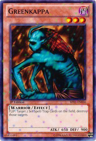 1st Edition, Battle Pack: Epic Dawn, Dark, Effect Monster, Starfoil Rare, Unlimited, Warrior Greenkappa [BP01-EN056] Starfoil Rare - Trading Card World