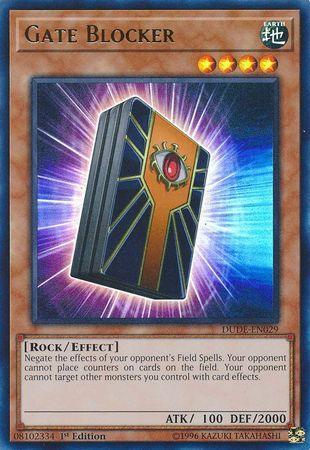 1st Edition, Duel Devastator, Earth, Effect Monster, Rock, Ultra Rare Gate Blocker [DUDE-EN029] Ultra Rare - Trading Card World