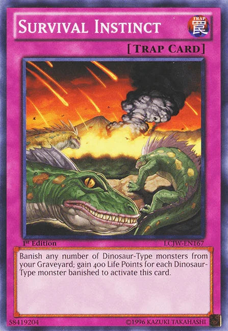 1st Edition, Common, Legendary Collection 4: Joey's World, Normal Trap, Trap Survival Instinct [LCJW-EN167] Common - Trading Card World