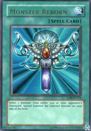 Normal Spell, Spell, The Legend of Blue Eyes White Dragon, Ultra Rare, Unlimited Monster Reborn [LOB-EN118] Ultra Rare - Trading Card World