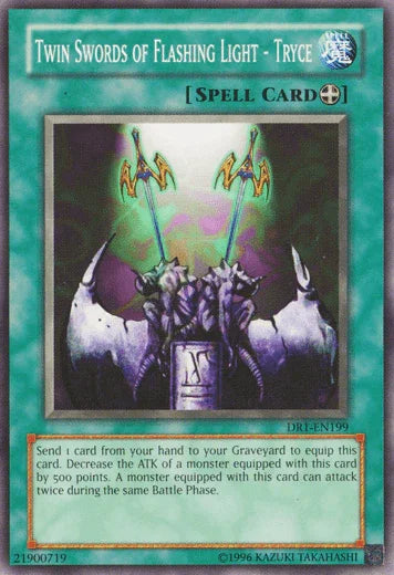 Common, Dark Revelation Volume 1, Equip Spell, Spell, Unlimited Twin Swords of Flashing Light - Tryce [DR1-EN199] Common - Trading Card World