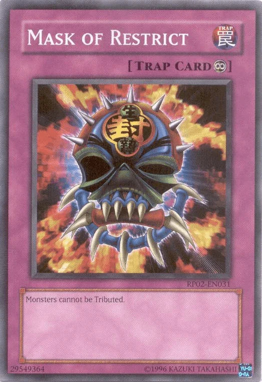 Common, Continuous Trap, Retro Pack 2, Trap, Unlimited Mask of Restrict [RP02-EN031] Common - Trading Card World