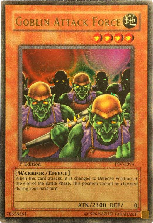 1st Edition, Earth, Effect Monster, Pharaoh's Servant, Ultra Rare, Unlimited, Warrior Goblin Attack Force [PSV-E094] Ultra Rare - Trading Card World