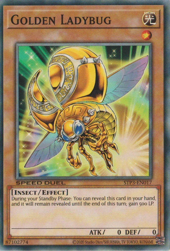 Common, Effect Monster, Insect, Light, Speed Duel: Tournament Pack 3, Unlimited Golden Ladybug [STP3-EN017] Common - Trading Card World