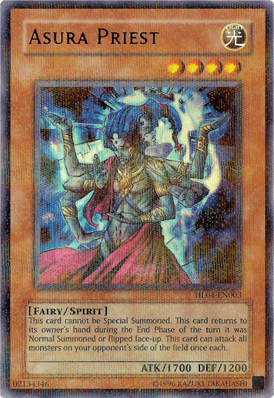 Effect Monster, Fairy, Hobby League 4, Light, Parallel Rare, Unlimited Asura Priest [HL04-EN003] Parallel Rare - Trading Card World