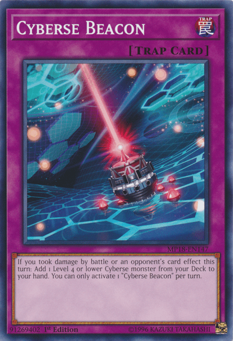 1st Edition, 2018 Mega-Tins Mega Pack, Common, Normal Trap, Trap Cyberse Beacon [MP18-EN147] Common - Trading Card World