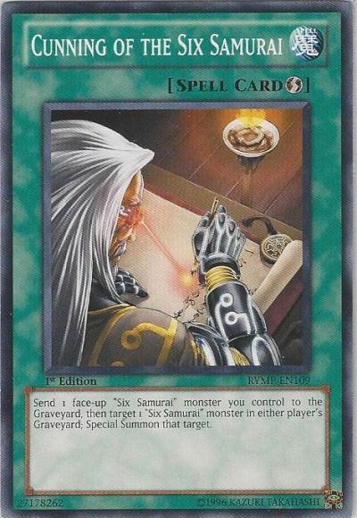 1st Edition, Common, Quick Play Spell, Ra Yellow Mega Pack, Spell, Unlimited Cunning of the Six Samurai [RYMP-EN109] Common - Trading Card World